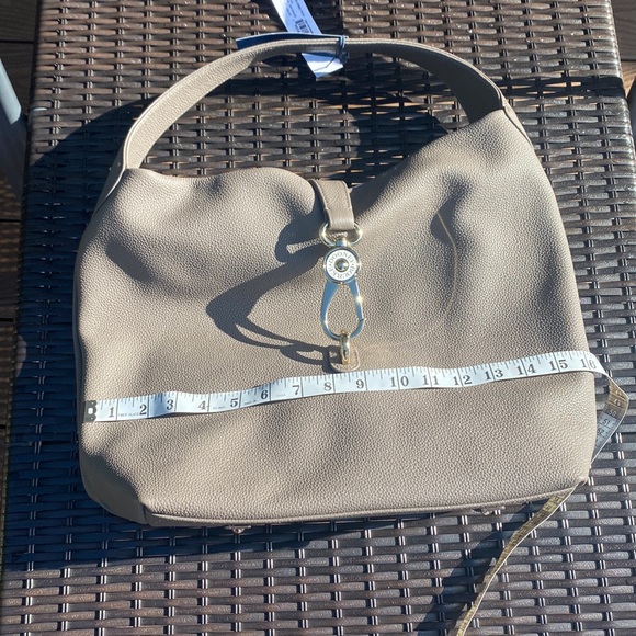 NWT Dooney & Bourke Logo Lock Shoulder Bag - Taupe - Picture 10 of 16